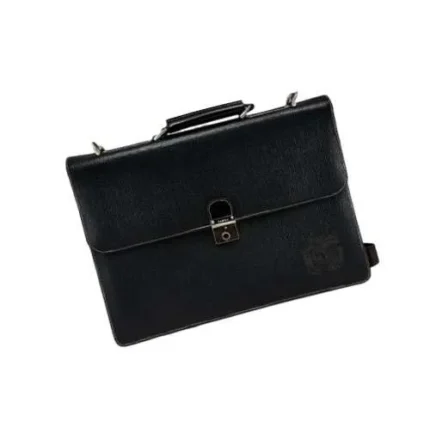 Black Leather Laptop Bag Stylish and Professional